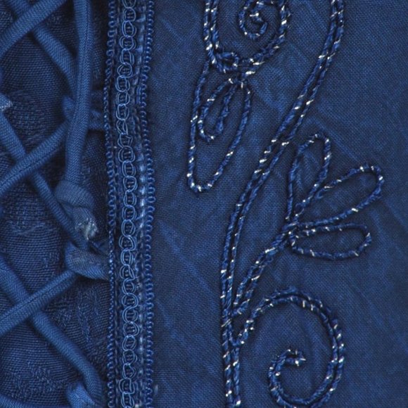 Sakkas Embroidered Dress, Size L/XL, Navy Blue - Picture 13 of 14